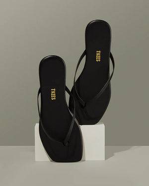 Tkees Square Toe Flip Flop Sandal in Black