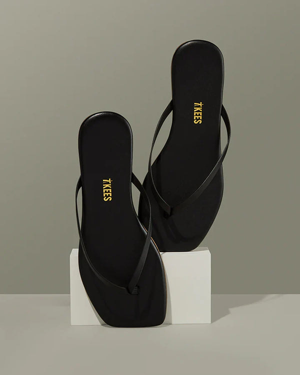 Tkees Square Toe Flip Flop Sandal in Black
