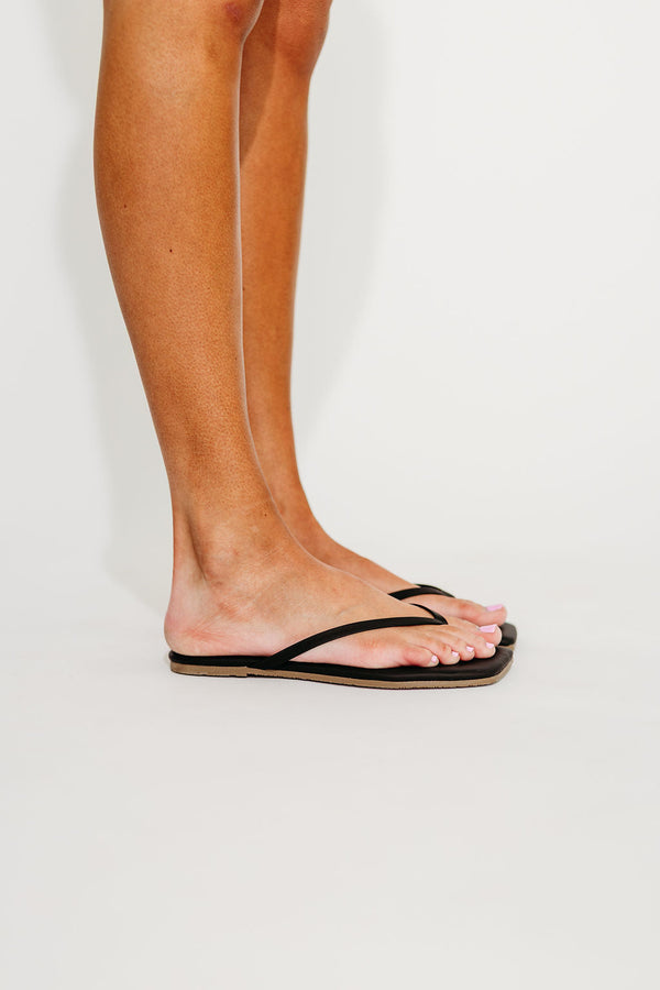 Tkees Square Toe Flip Flop Sandal in Black
